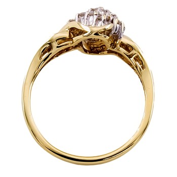 9ct gold Diamond 0.33cts Cluster Ring size M